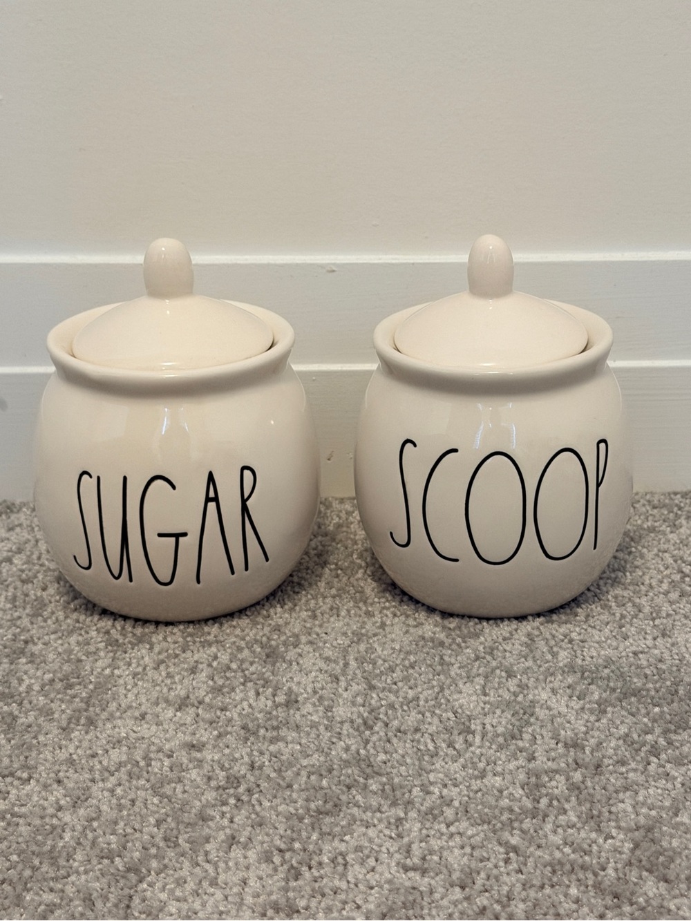 Rae Dunn SUGAR and SCOOP Canisters
